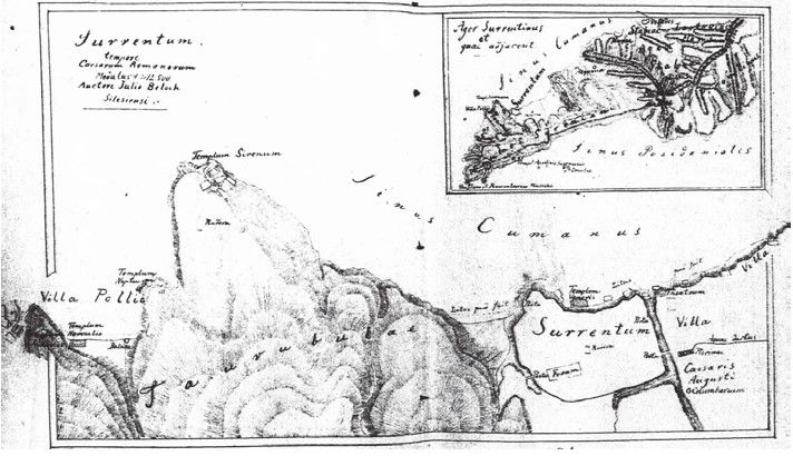 Schizzo topografico del Beloch del 1874 con la presenza del Caesaris Augusti Columbarium