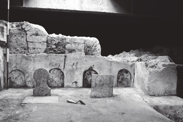 Foto degli scavi del 1952 in via degli Aranci (Archivio SABAP)