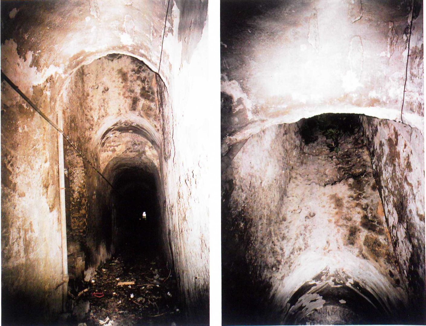 Tratto in discesa della galleria dell’Hotel (da M. RUSSO,Per viscera rupis. Vie pubbliche e private in galleria, in tagliata e in trincea di Surrentum, in ATTA XIII, 2004, pp.335-380)
